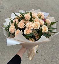 Букет Кремовые розы Латте в Первомайке