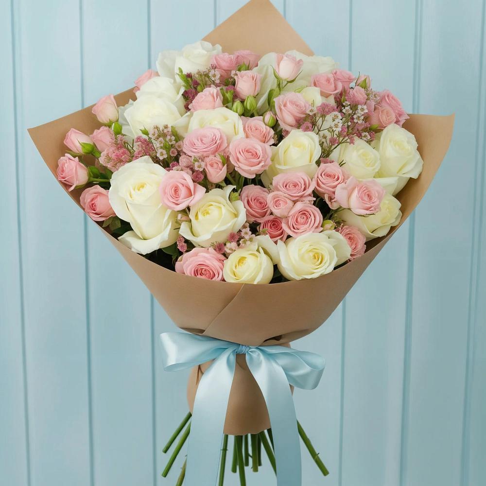 Букет цветов из: Розы в Первомайке