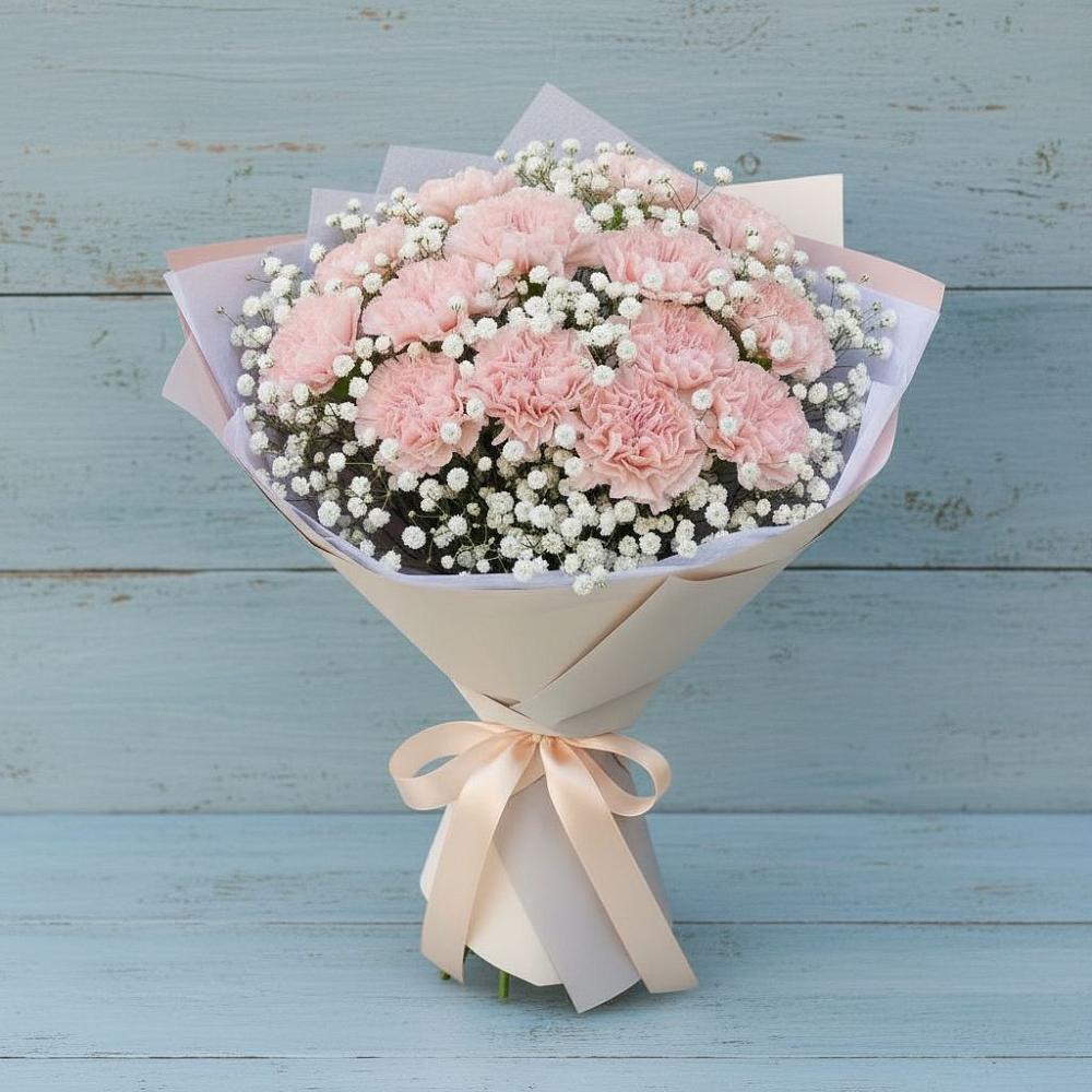 Букет цветов из: Гвоздики в Первомайке