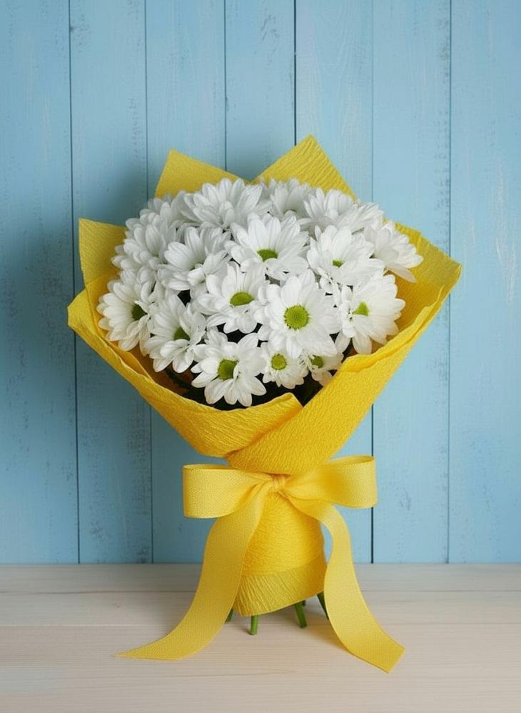 Букет цветов из: Хризантемы в Первомайке