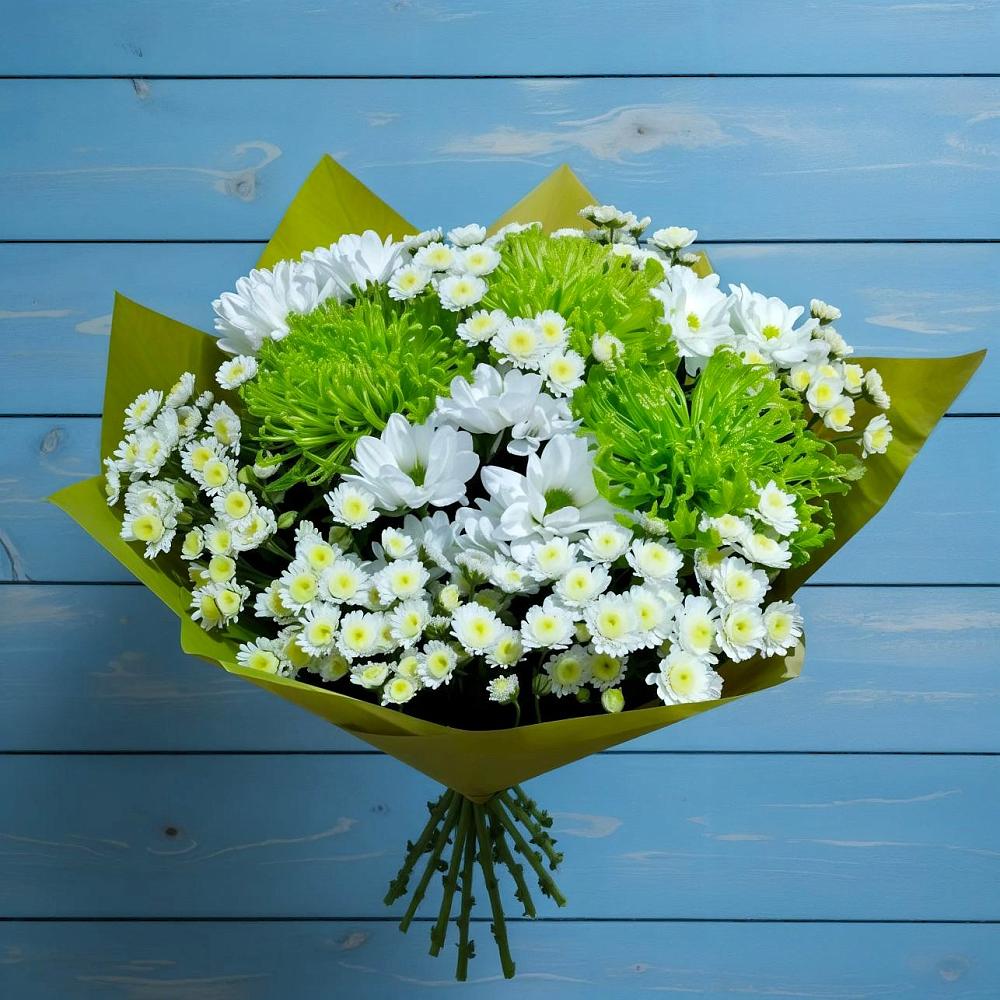 Букет цветов из: Хризантемы в Первомайке