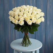 Букет 51 Белая роза Эдлесс Лав #REPLACE_PRED# Первомайке