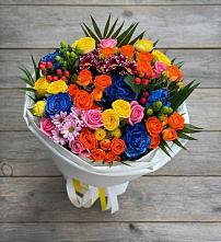 Букет цветов из:  Розы и Хризантемы в Первомайке