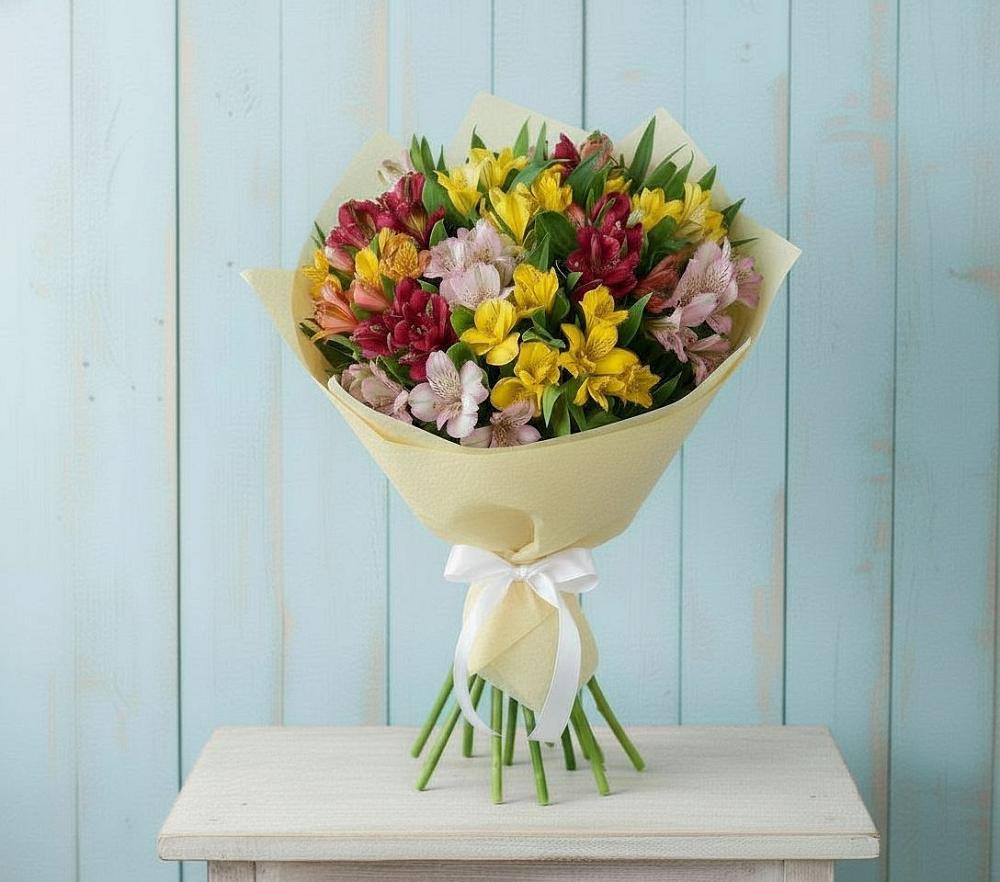 Букет цветов из: Альстромерии в Первомайке